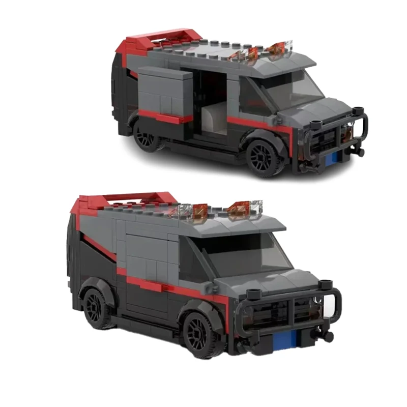 Auto Bouwstenen MOC-20604 Kleine Deeltje Montage Politiebureau SWAT Team Auto Van 242 stks kinderen Gift Voertuig Model