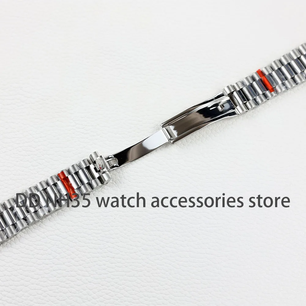 20mm Watch Band For Seiko NH35 Submariner Case Stainless Steel Watch Strap Glide Lock Buckle For Silver Oyster Jubilee Bracelet