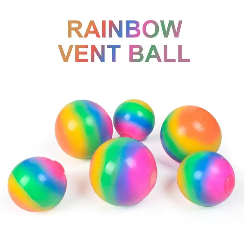 7/9CM Fidget Balls Rainbow Color ADHD Squeeze Squishys Toys Pressure Anxiety Stress Relief Toys For Kids And Adults TPR