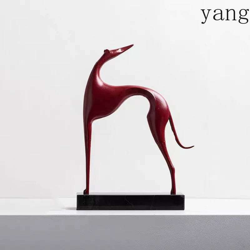 Minimalist Slender Horse Statue Desk Decoration Abstract Artwork Ornaments Creative Horse Metal Sculpture Room Aesthetic Decor