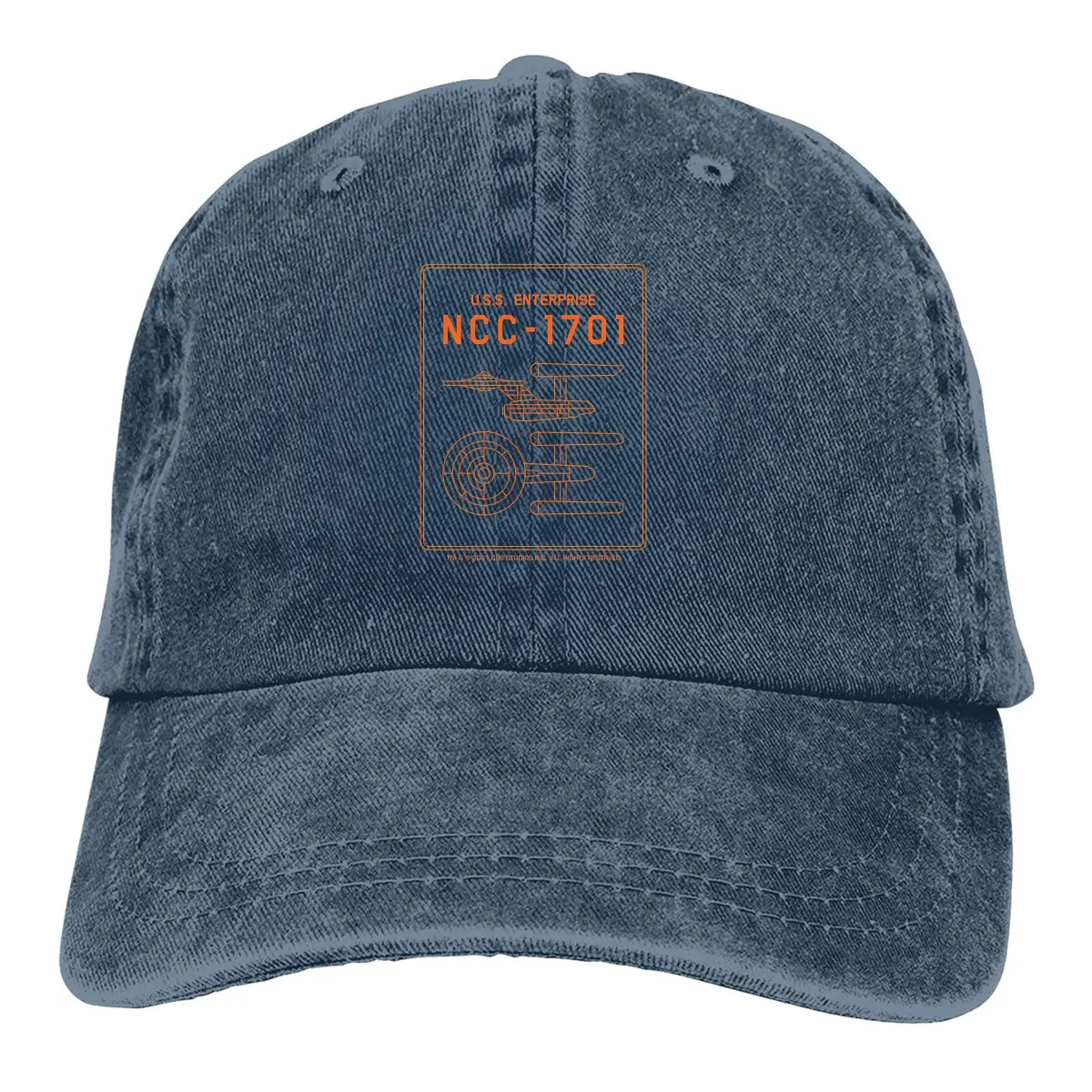 Washed Men's Baseball Cap USS Enterprise NCC-1701 Schematic Trucker Snapback Cowboy Caps Dad Hat Starr Trrekk Golf Hats