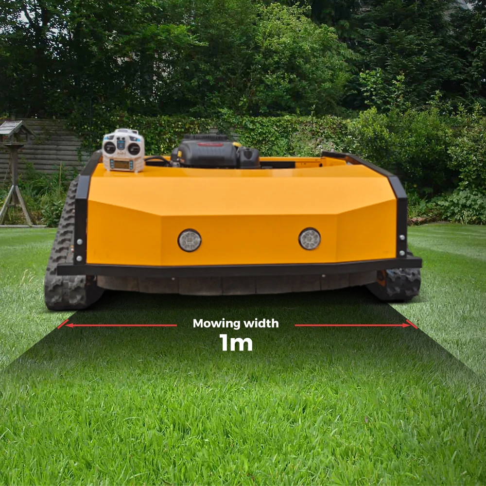 Maßgeschneiderter automatischer Rasenmäher, ferngesteuerter Kettenrasenmäher, leistungsstarke 4-Takt-Doppelklinge, geeignet für Gartenrasen