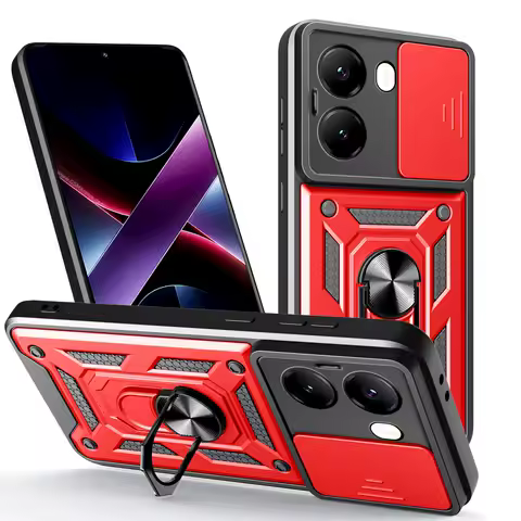 Camera protect case for POCO X7 Pro Poco M7 Pro POCO F6 M6 X6 Pro X6 F5 Pro X5 F4 GT X4 F3 Hybrid Metal Ring Holder Cover