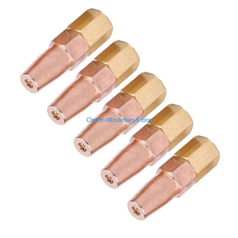 24td 5pcs H01-6 فوهة لحام الغاز البروبان أوكسيجينجاس تلامس فوهة غاز حامل