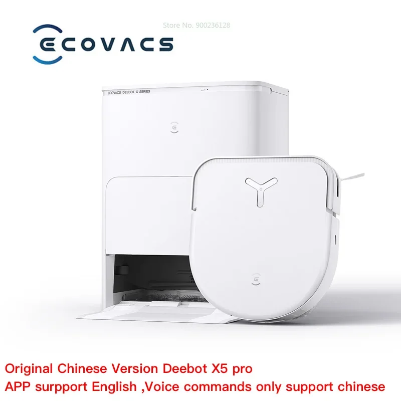 Ecovacs Deebot X5 PRO Vacuum Cleaner Robot 12800 Pa Sewage Identification 158 ℉ Hot Water Wash Mop Chinese Version