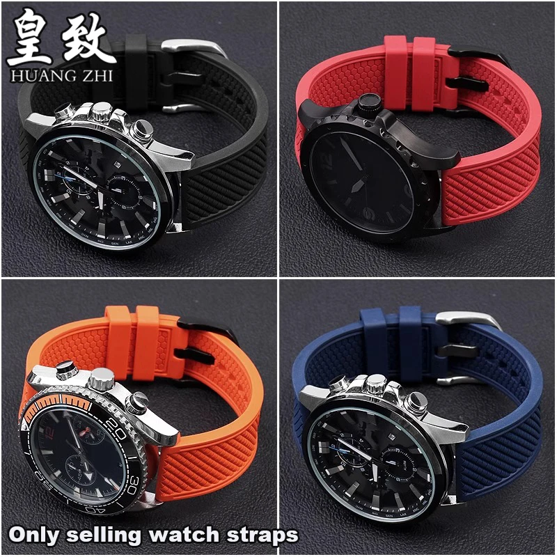 ل أوميغا تيودور سايكو تيسو IWC ميدو مقاوم للماء حزام ساعة سيليكون 20 22 مللي متر سوار برتقالي مقاوم للماء الرياضة المطاط حزام الساعات