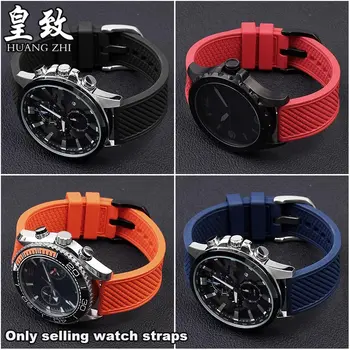 適用於歐米茄、帝舵、精工、天梭、萬國、美度等品牌的防水矽膠錶帶,20/22毫米錶帶,橙色防水運動橡膠錶帶 8 最佳銷售 橘色錶帶 - №6