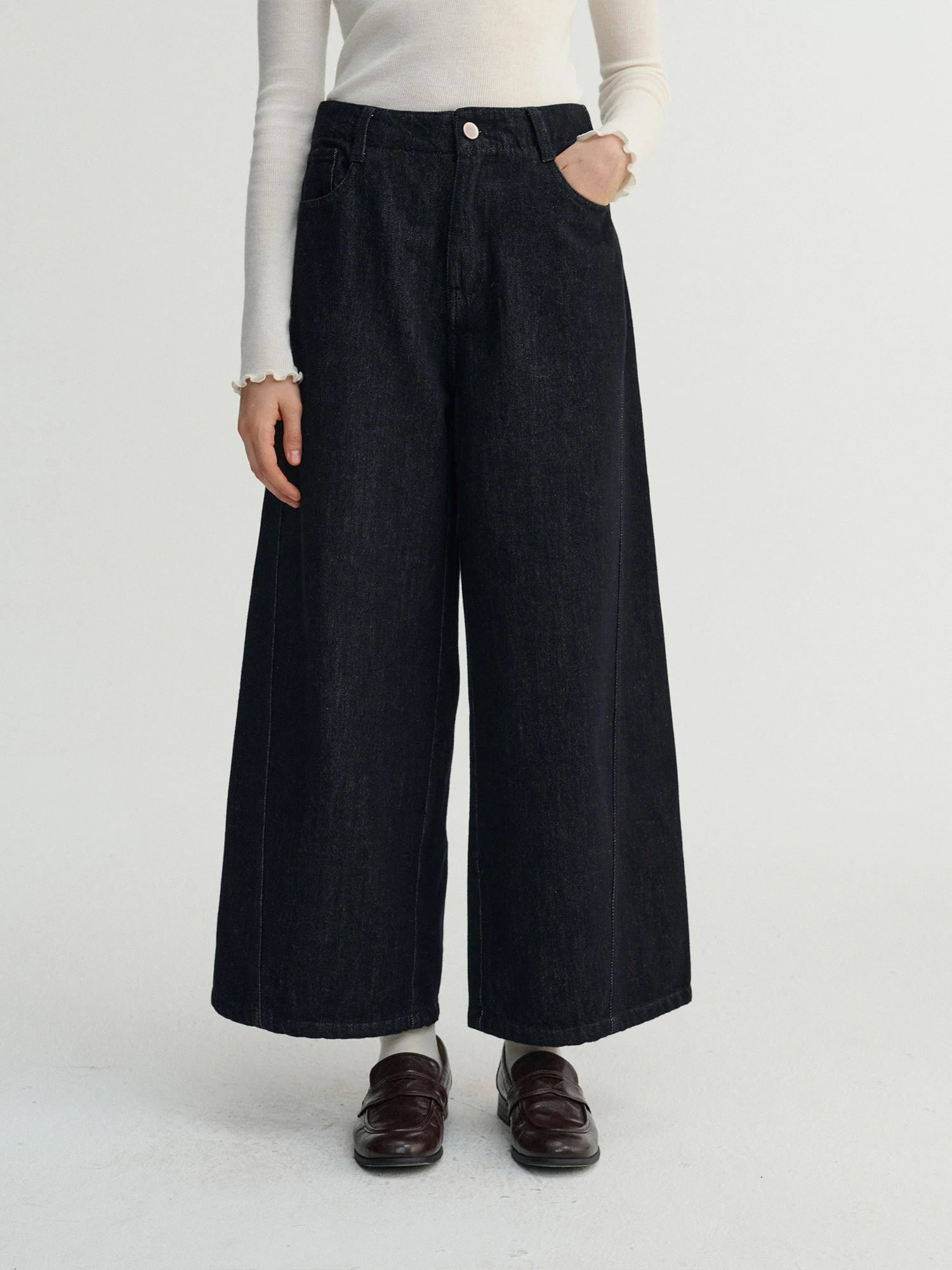

Sullenger High Waist Fce Lined Straight Leg Jeans Women's Autumn Winter Versatile Loose Long Trousers Retro Original Cow C...
