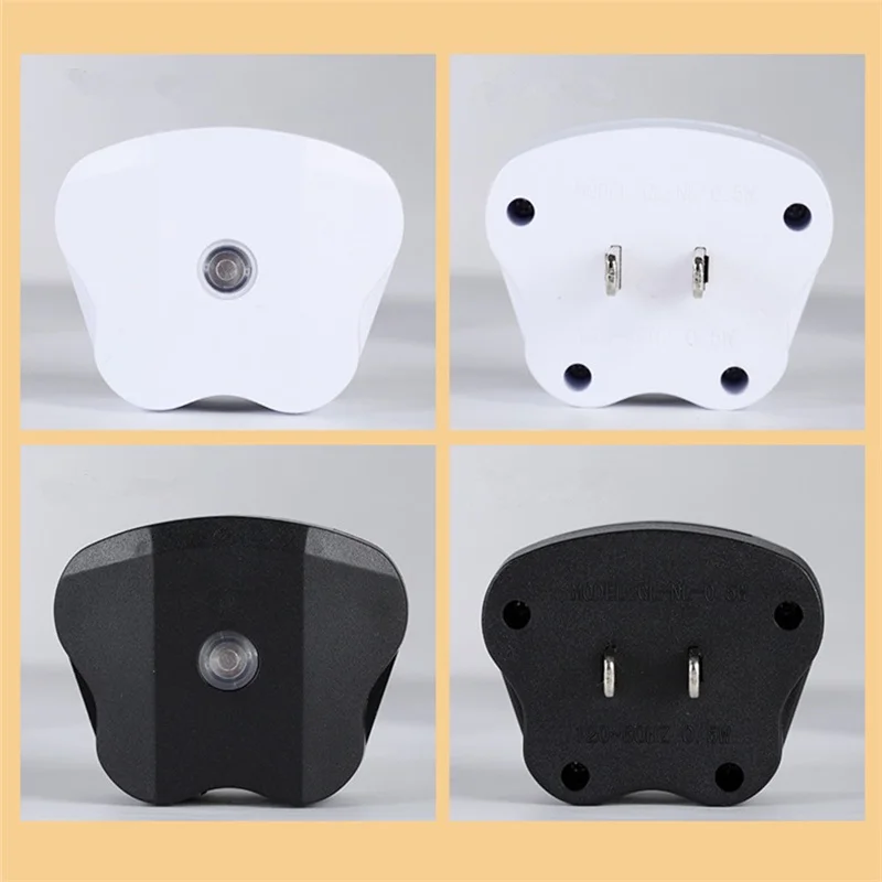 100Pcs Acrylic Blank Led Dusk to Dawn Sensor Night Light US Plug Into Wall Living Room Bedroom Hallway Message Decor Lamp 0.5W