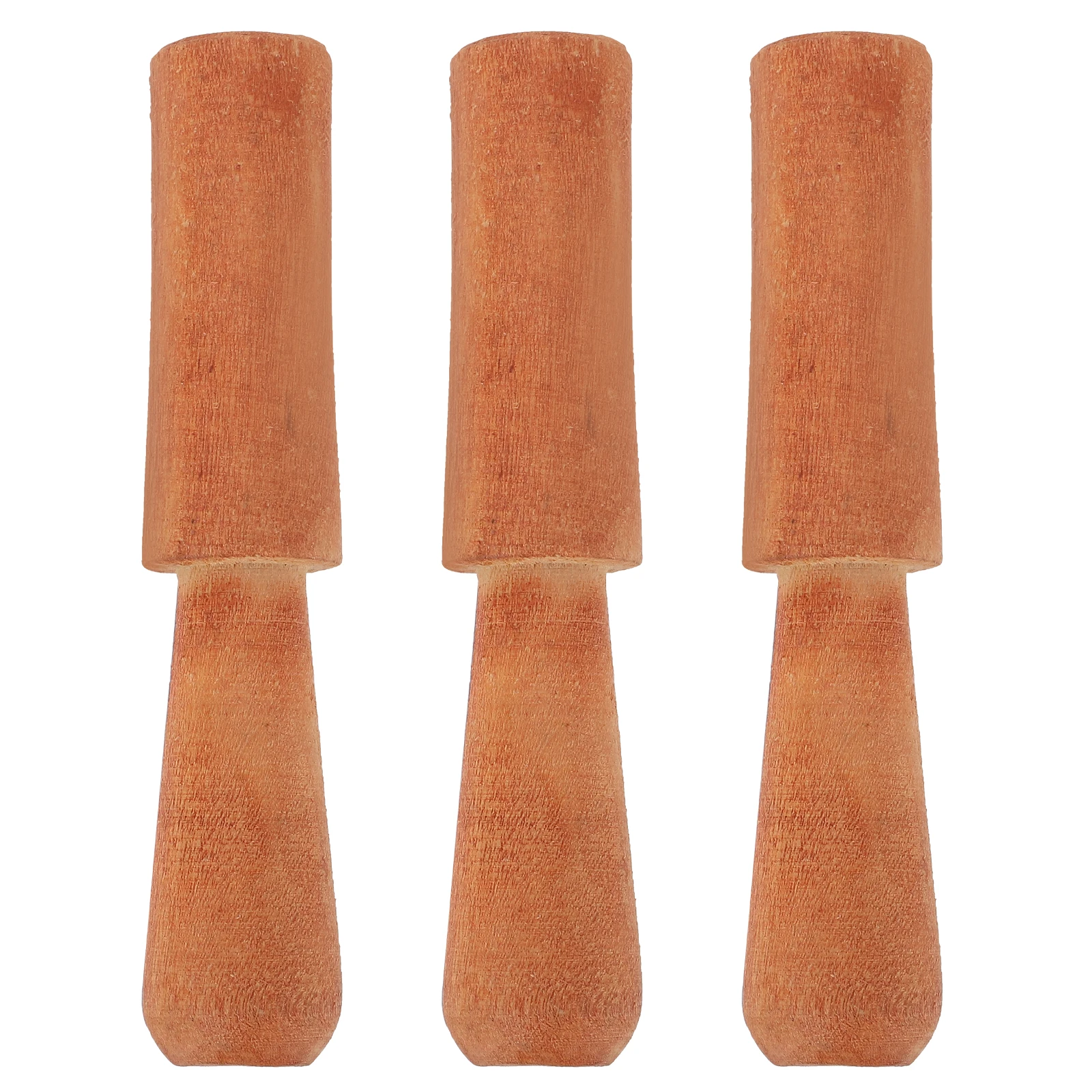 

3 Pcs Yoga Accessories Buddha Music Bowl Singing Bowls Handle Accessory Crystal Stick Sound Brown