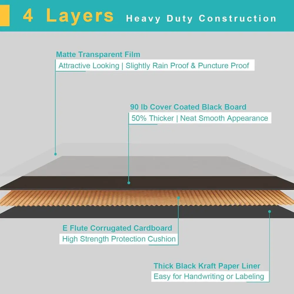 Pacote com 24 Caixas de Papelão Pretas de 12x9x4 Polegadas com Fecho de Aba para Embalagem de Pequenos Negócios