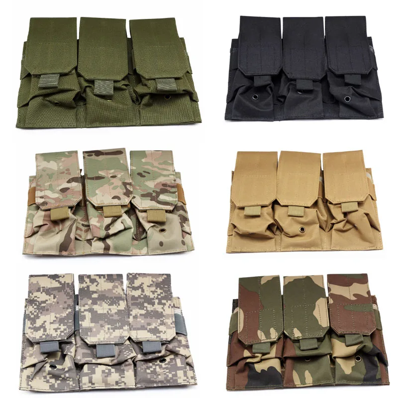 

Tactical Nylon Triple Molle Magazine Pouch Bag Airsoft Hunting Mag Bag Vest Storage Clip Waist Pouches