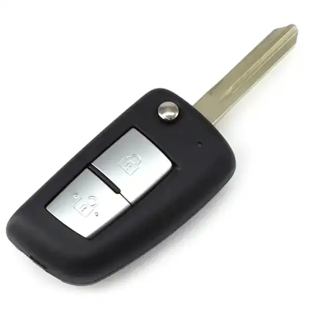 OkeyTech-2 Botões Controle Remoto Car Key Shell, Fob para Nissan Qashqai, Sunny NV200, Auto Remoto Caso Chave Dobrável com Lâmina Uncut