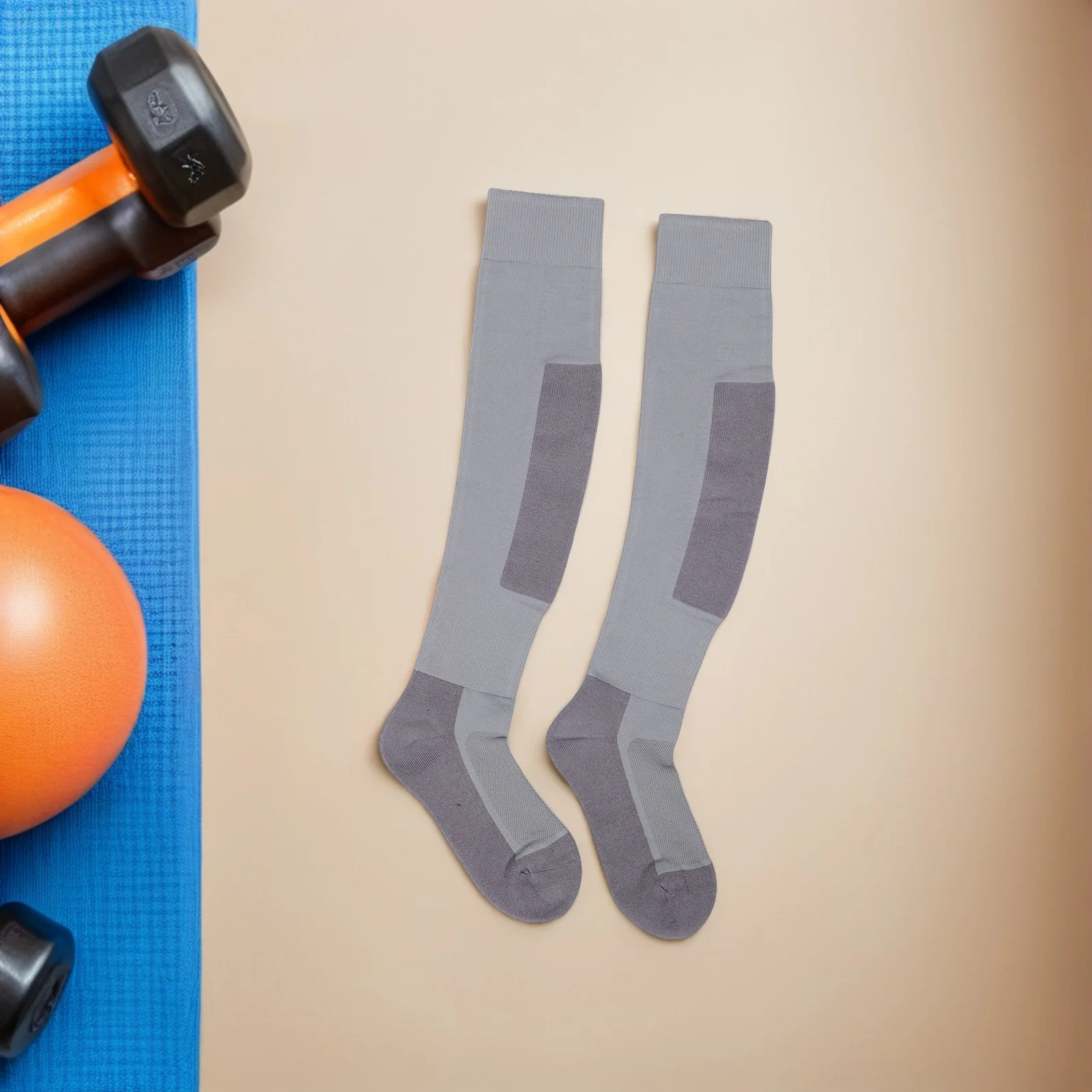 

1Pair Fencing Sport Socks for Adults and Over The Knee Athletic Stockings Cotton Long Tube Socks 36-41 Seamless Long Sock