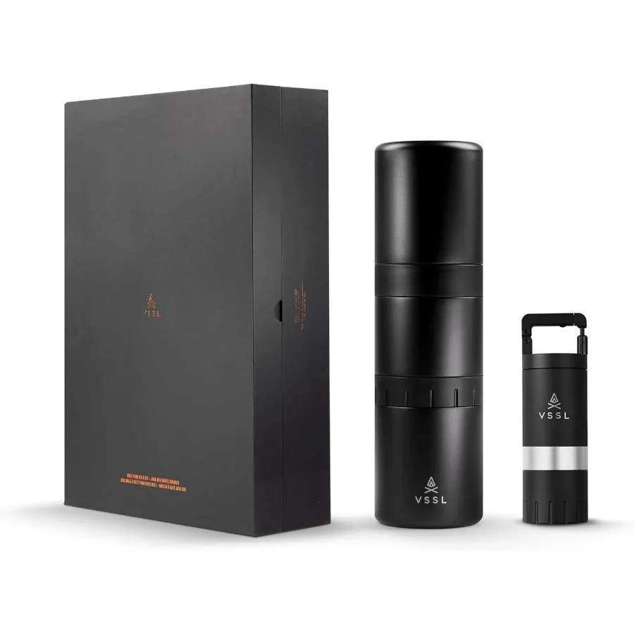 Nest Pour Over Coffee Kit + Juego de regalo molinillo Java G25, contiene dos tazas de 10 onzas, tapa a prueba de salpicaduras, goteador de café, Java