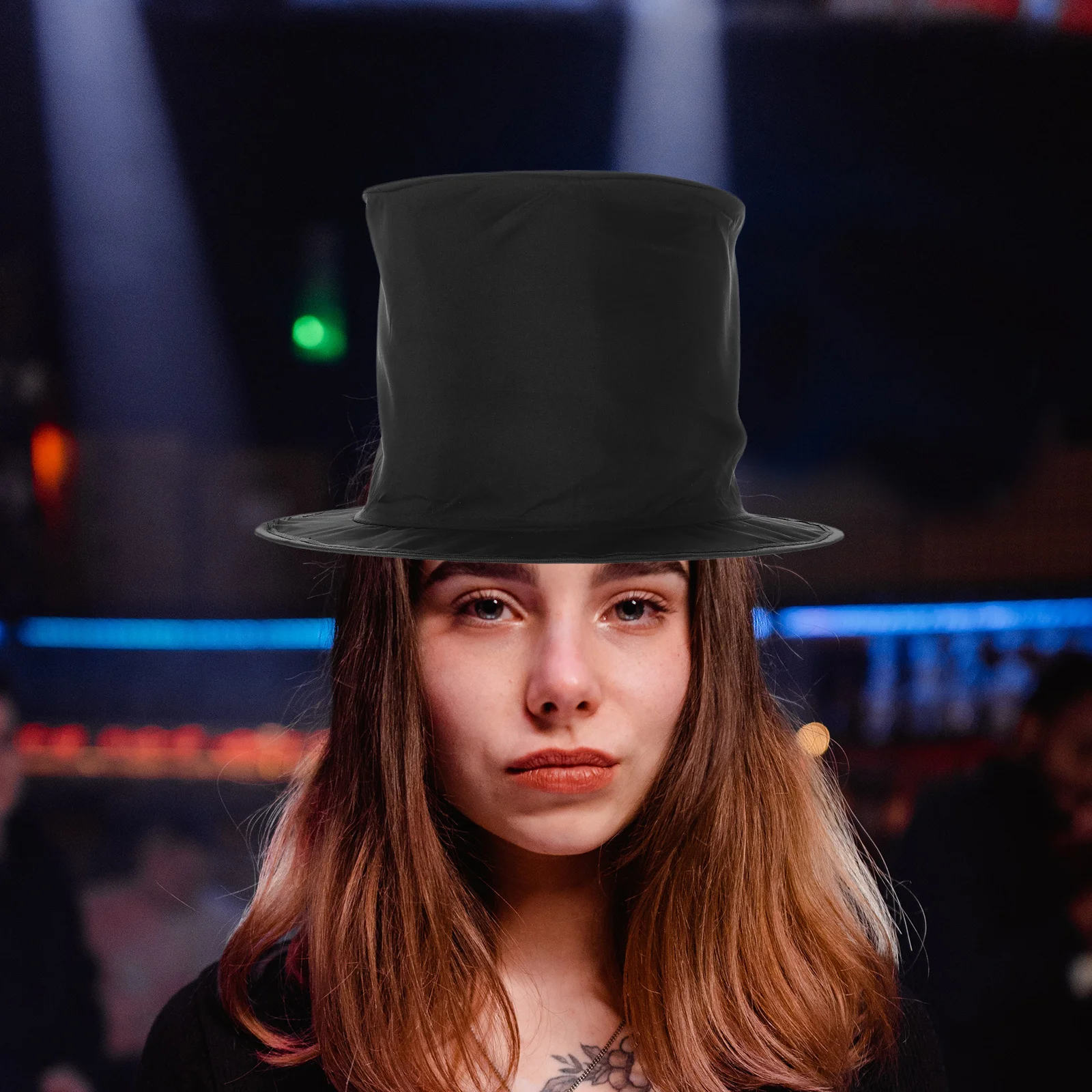 

Collapsible Hat For Adults Top Hat Performers Folding Stage Costume Party Festival Wearable Prop Steampunk