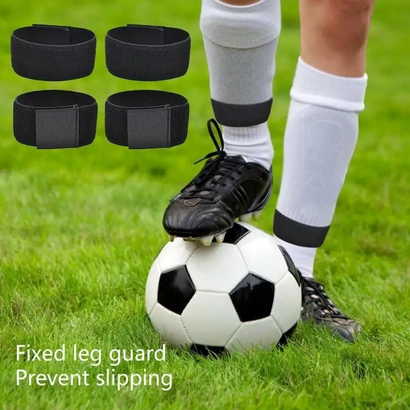2/4 Pcs Shin Pad Holder Adjustable Football Shin Guard Straps for Football Game 