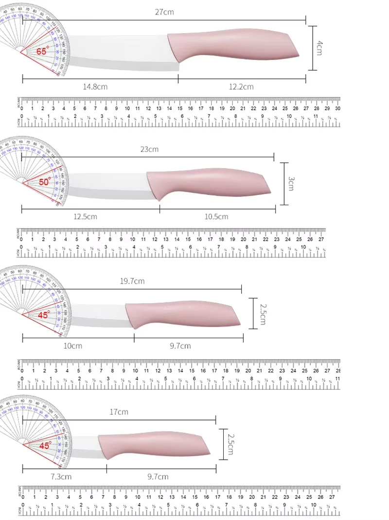 Ceramic Knife Set With Sheaths,Super Sharp Rust Proof 3