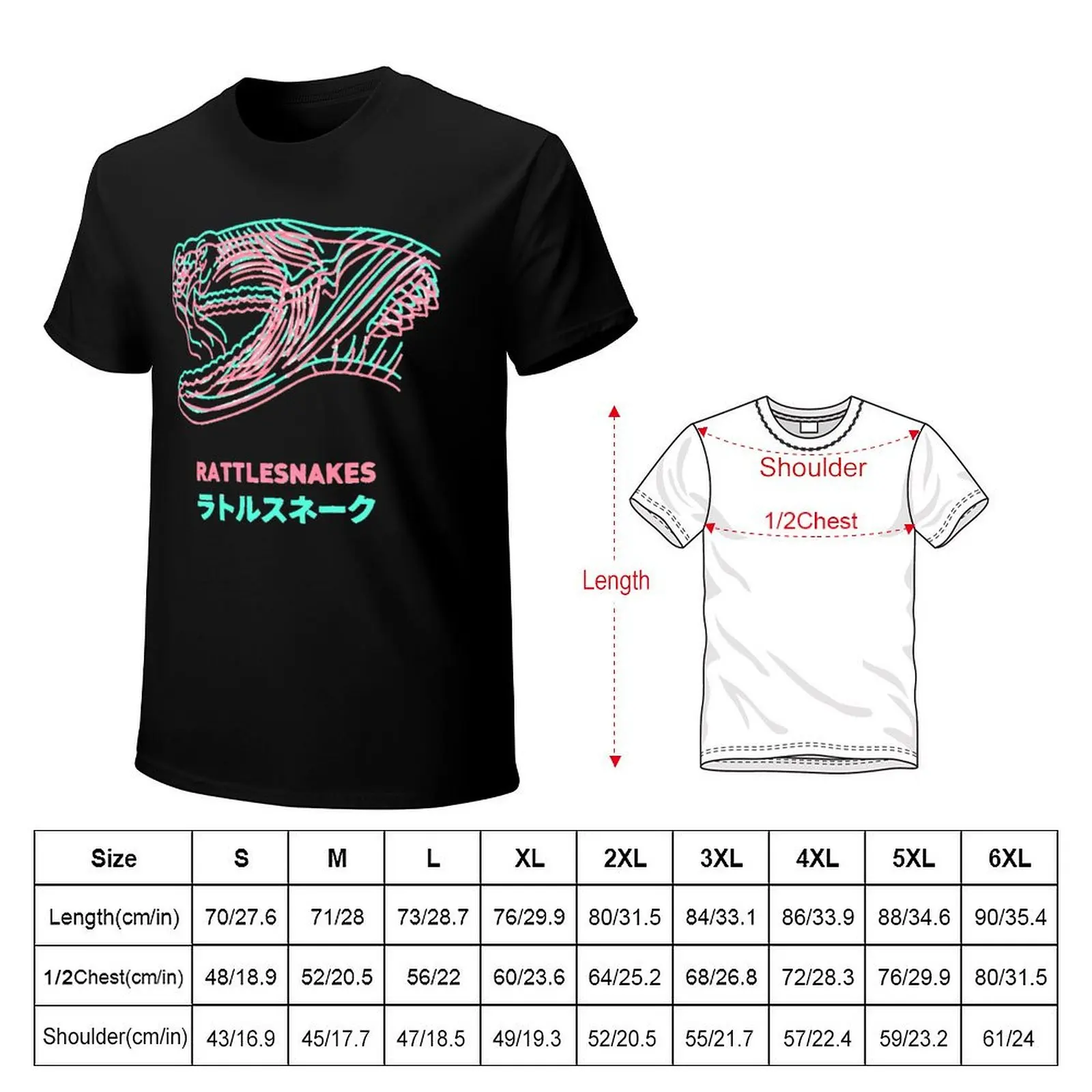 Frank Carter And The Rattlesnakes - Neon Snake T-Shirt Minimalist Plain Crew Neck T-Shirt