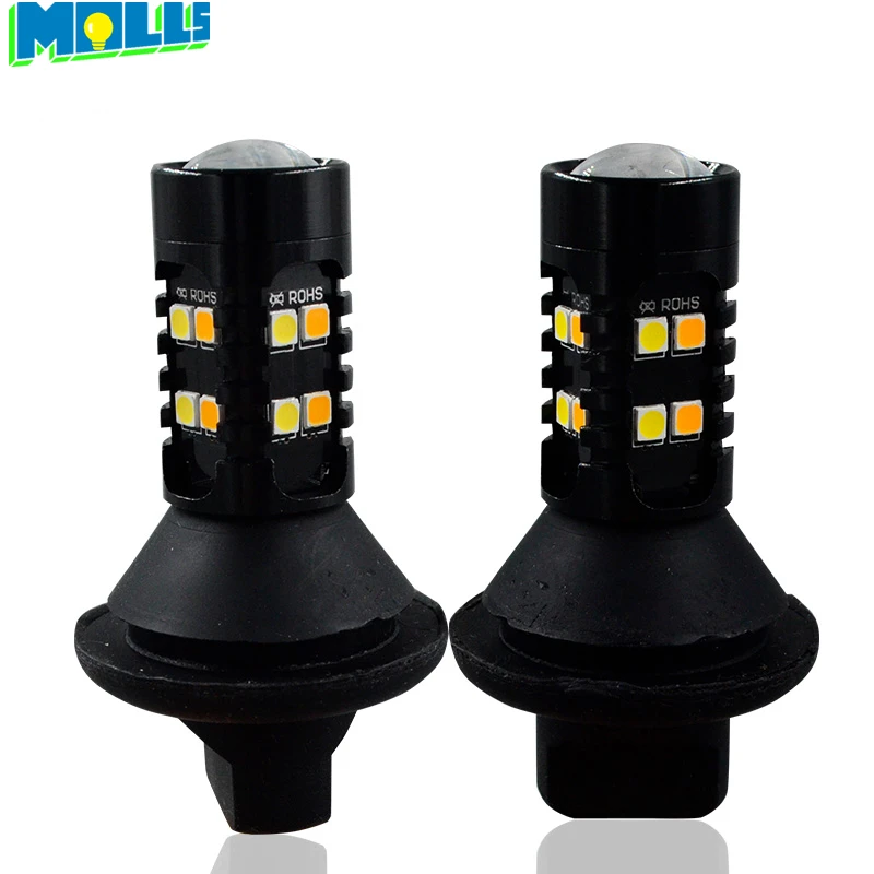 Luz diurna DRL, sinais de giro dianteiros, sinal de giro para Honda CR-V, CRV, 2007-2009, 2010, 2011, 2012, 2013, 2014-2018, 7440