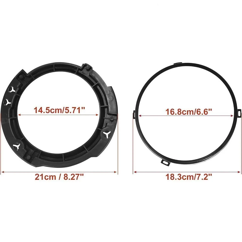 7 Inch Round Headlight Mounting Retaining Bracket Ring With Headlight Metal Rings For LED Headlights For Jeep Wrangler JK 07-17