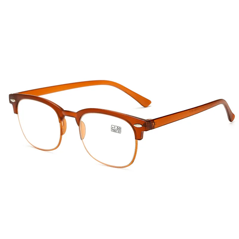 Gafas de lectura TR90, gafas de lectura ultraligeras antifatiga, montura de gafas portátiles para hombres, grados Retro + 1,0 a + 4,0