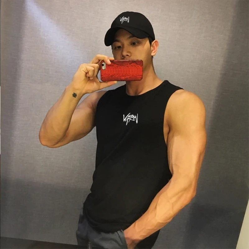 

Men's Summer New Fitness Tank Top Gym Workout Sleeveless Shirt Running Apparel Stringer Single Shirt Summer Casual Vest