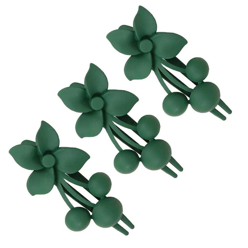 

3Pcs Womens French Hair Clips Flower Accessories Strong Grip No Bend Styling for Thin Fine Hair Daily Use Flat Claw Clip