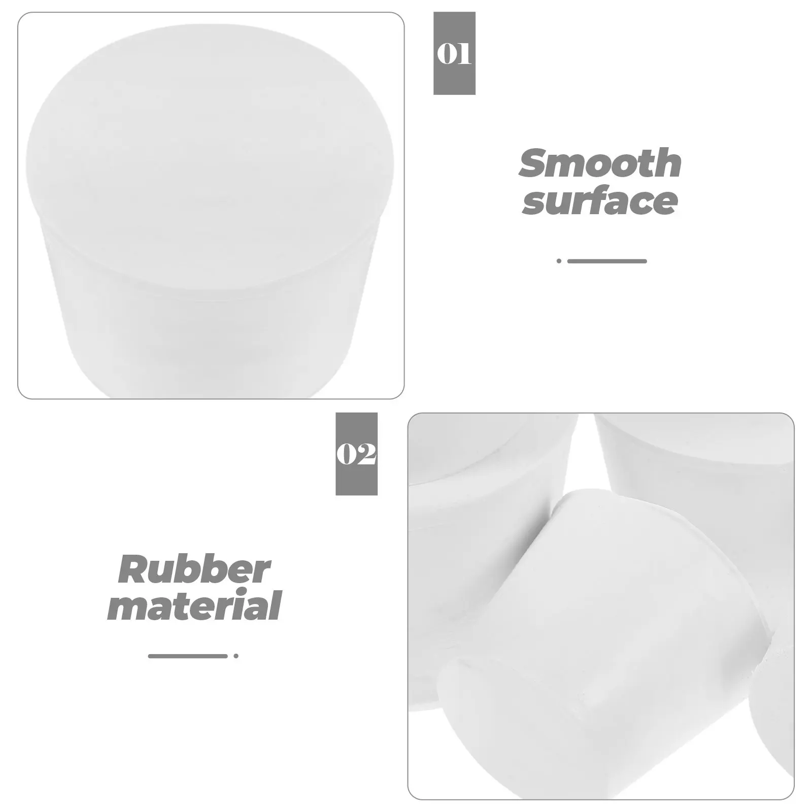 5Pcs Test Tube Rubber Plugs Solid Laboratory Stoppers Wide Application Sealing Performance Easy Installation Removal Multiple - view 2