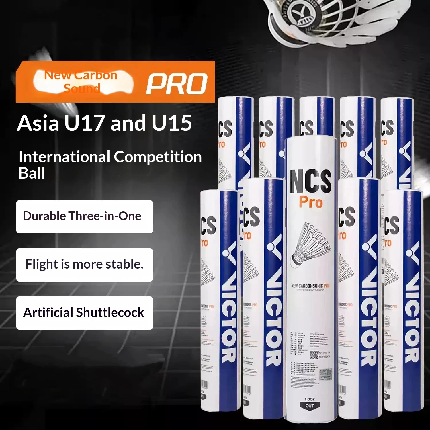 

8 Tubes Club Must Have Stock VICTOR Badminton Shuttlecocks Victory New Carbonsonic NCS PRO MAX Specialized Badminton Training