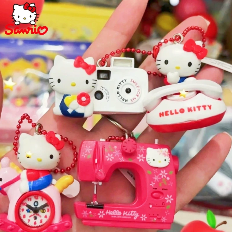 Japanese Genuine Sanrio Duo Mei Tomy Episode 2 Hello Kitty 50th Anniversary Pendant Twist Egg Camera Alarm Clock