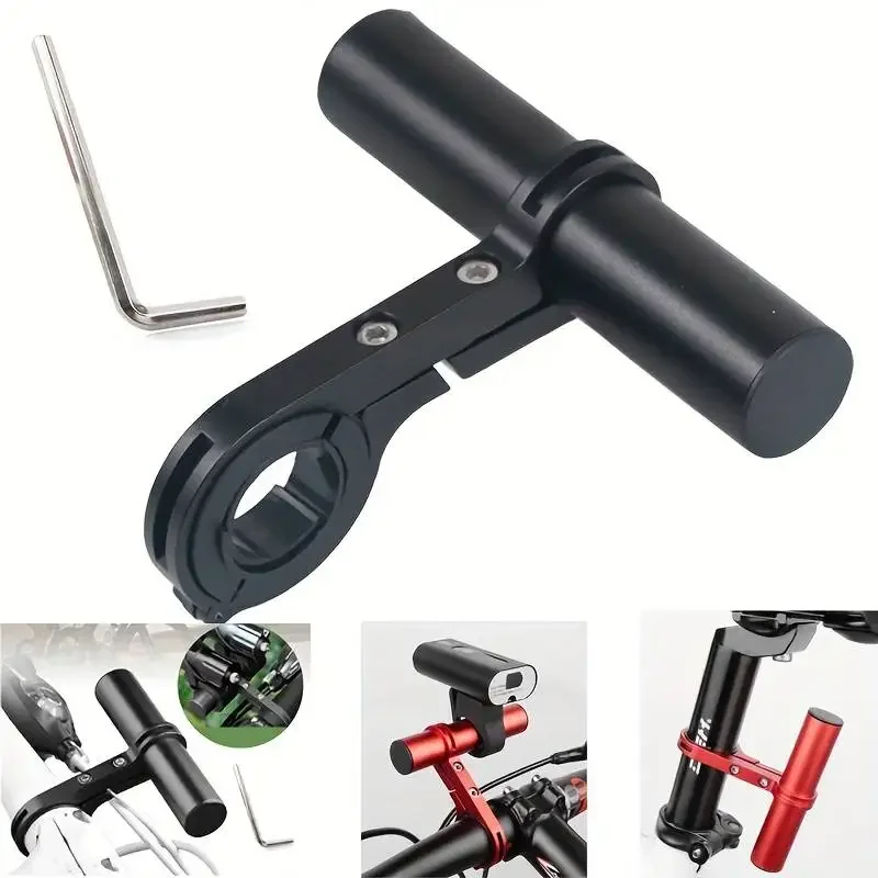 Bicycle Handlebar Extension Bracket Alloy Double Frame Extension Bracket Cycling Extension Bracket Bike Clamp Frame Light Clamp