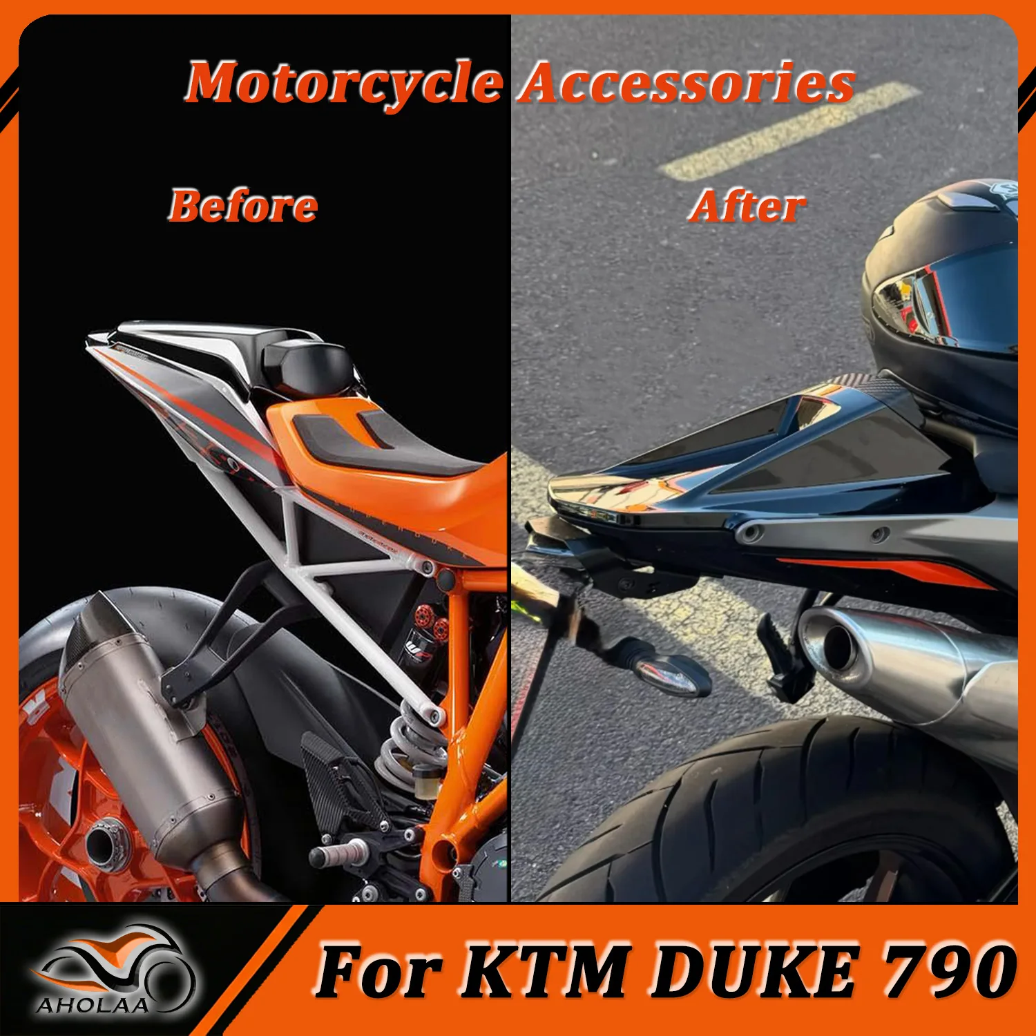 Para duke 790 890 traseiro pillion passageiro capa de assento carenagem cowl styler spoiler para ktm duke790 2018-2023 acessórios da motocicleta