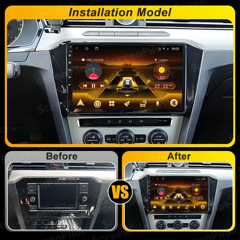 Android 16 For Volkswagen VW Magotan Passat B8 2015 2016 2017 - 2021 Multimedia Video Player Auto Intelligent System 8 Core GPS