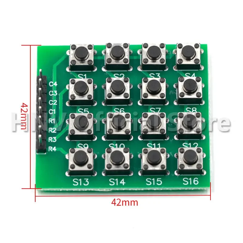 8pin 4x4 4*4 Matrix 16 Keys Button Keypad Keyboard Breadboard Module MCU for arduino Diy Kit