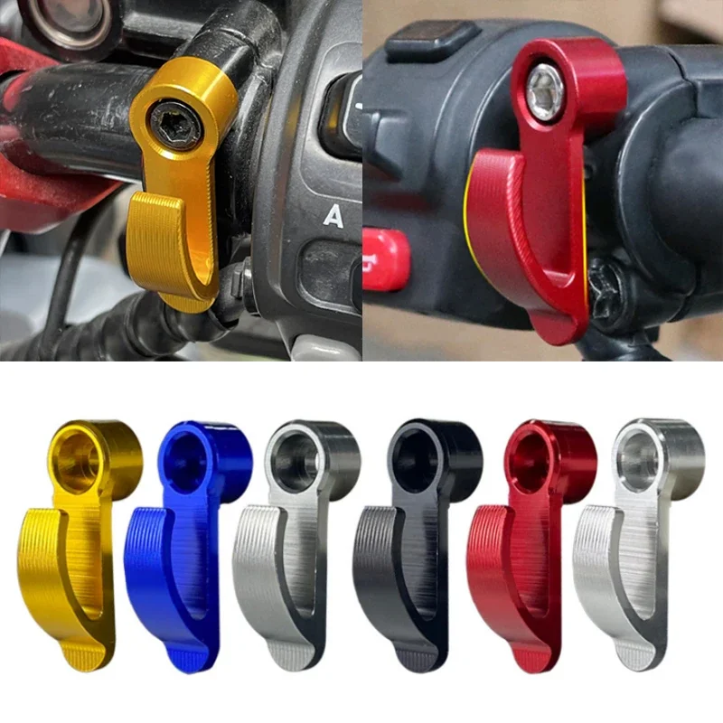 Motorcycle Single Hole Hook Helmet Hook Universal CNC Aluminium Alloy Helmet Bag Hook Holder For Dirt Bike Electric Scooter