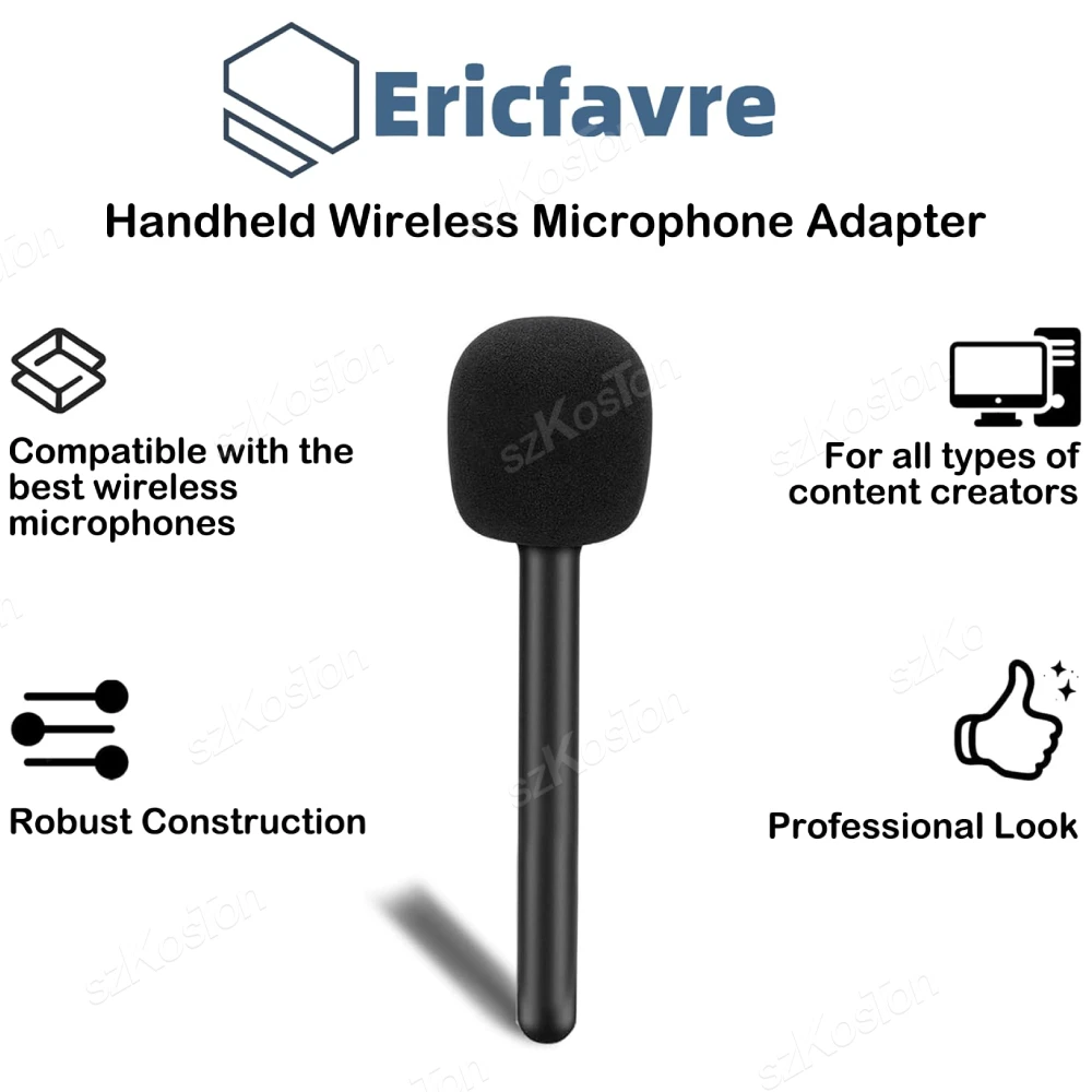 Wireless Lavalier Microphone Handle for DJI Rode Wireless GO Mic Handheld Microphone Stand Adapter for Vlog Interview Podcast