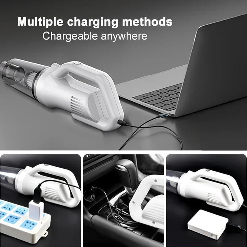 مكنسة كهربائية متعددة الوظائف 14000pa شفط قوي فلتر HEPA مكنسة كهربائية لاسلكية لأرضية السيارة المنزلية