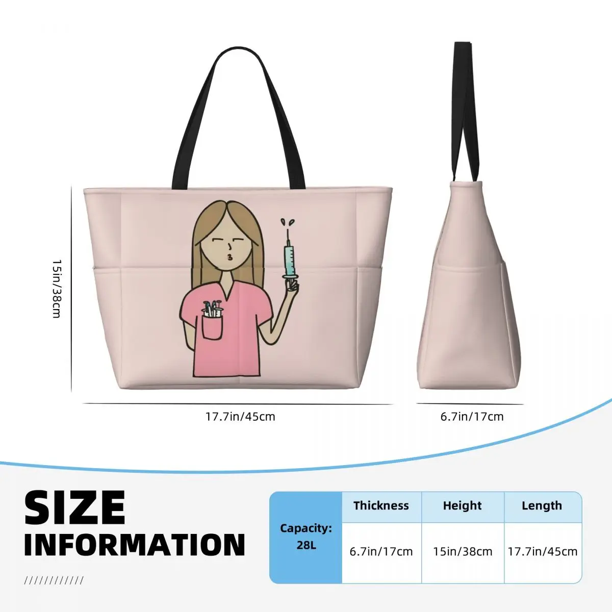 Custom Enfermera En Apuros Doctor Nurse Medical Travel Tote Bag Women Large Capacity Grocery Shoulder Shopping Bags