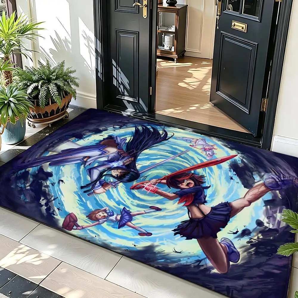 Anime K-Kill la K-Kill Floor Mat Soft Flannel Floor Mat  Suitable for Entryways, Living Rooms, Bedrooms, and Bathrooms