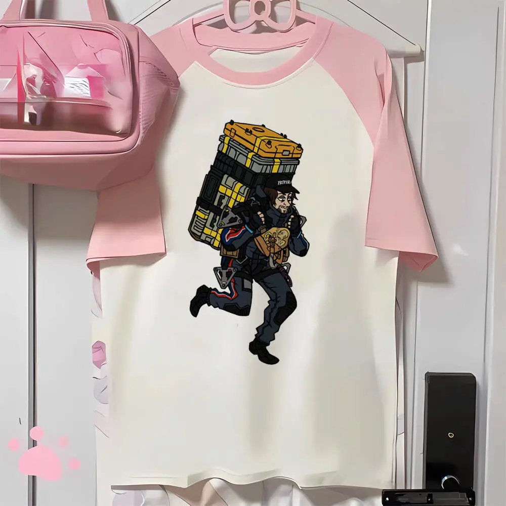 Death Stranding top tees women 2000s University Retro aesthetic Pastel top tees streetwear Gothic Graphic women harajuku