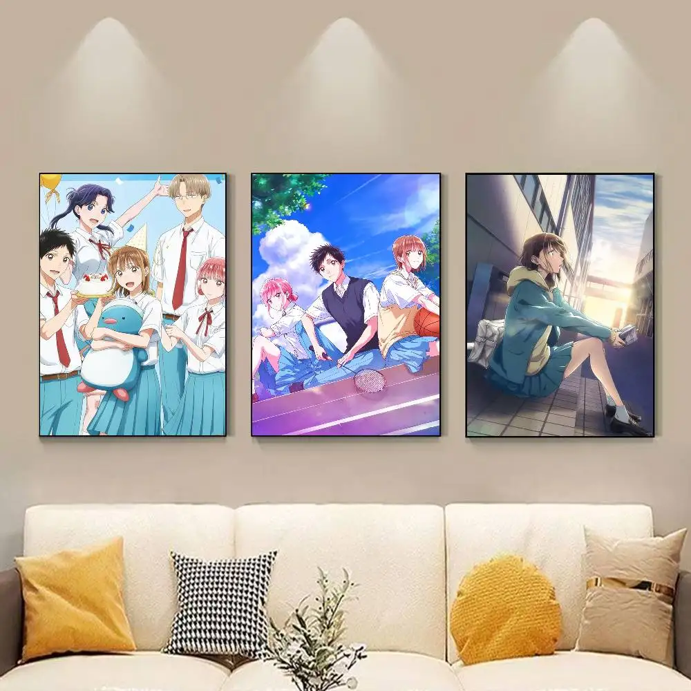 B-Blue Anime Box Poster HD Quality Wall Art Retro Posters For Home Room Wall Decor Self Adhesive