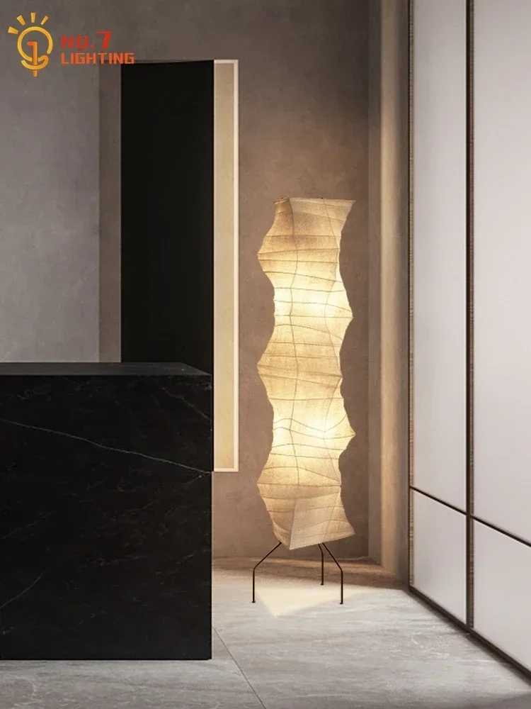 Noguchi Floor Lamp Janpanese Akari Stand Lights LED E27 Rice Paper Suspend Chandelier for Bedroom Living Room Hotel Stairs Loft
