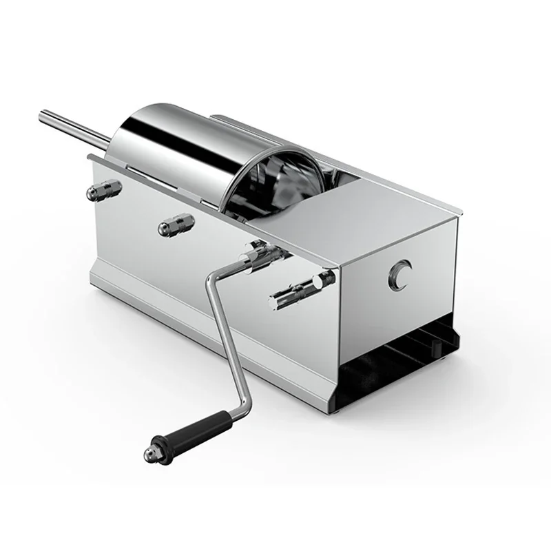 แนวนอน 3L สแตนเลสสตีลไส้กรอกไส้กรอกเครื่องใช้ในครัวเรือน HAND-cranked ไส้กรอกเครื่องไส้กรอกเครื่อง