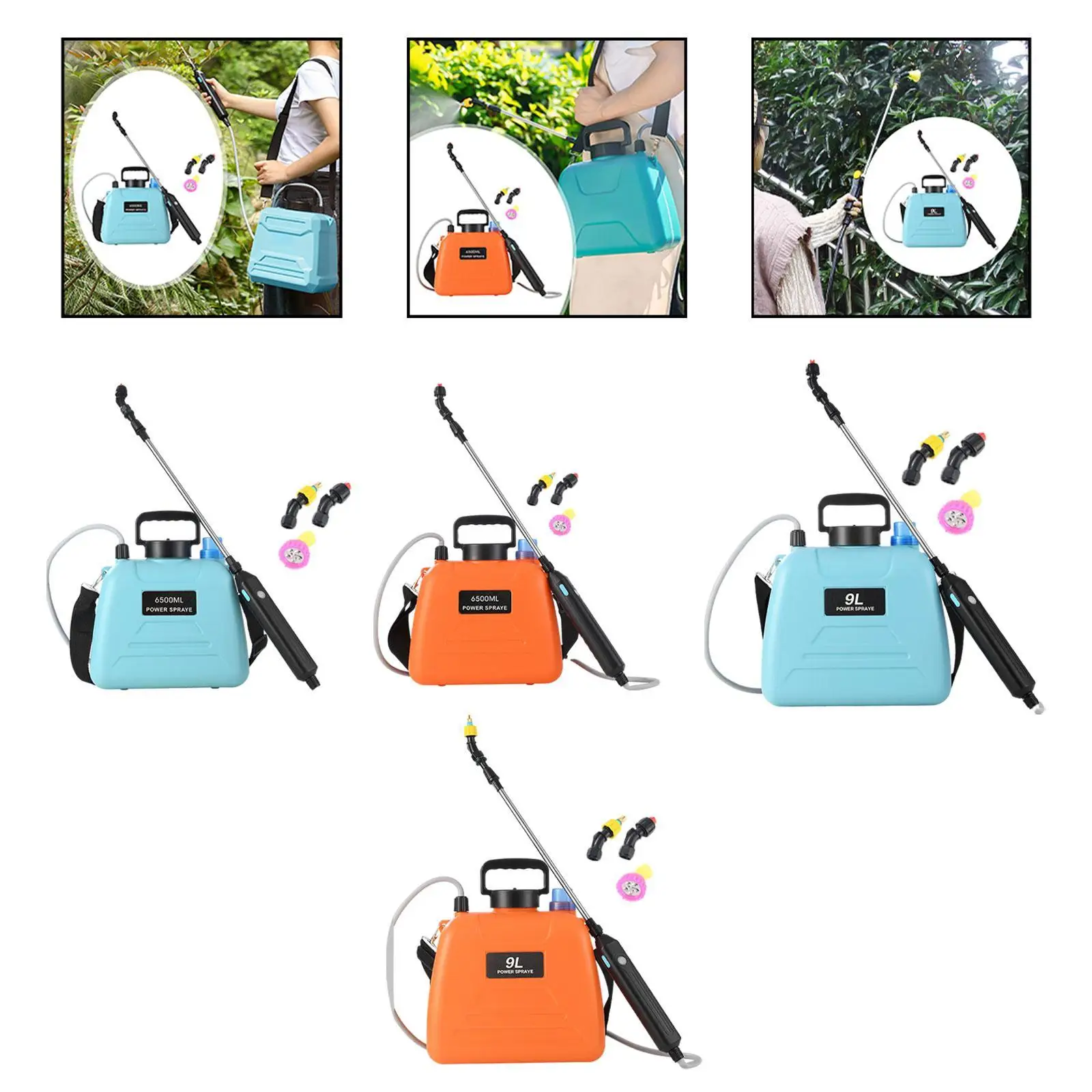 

Садовый электрический опрыскиватель с ручкой, сельскохозяйственный дозатор с насадками для тумана