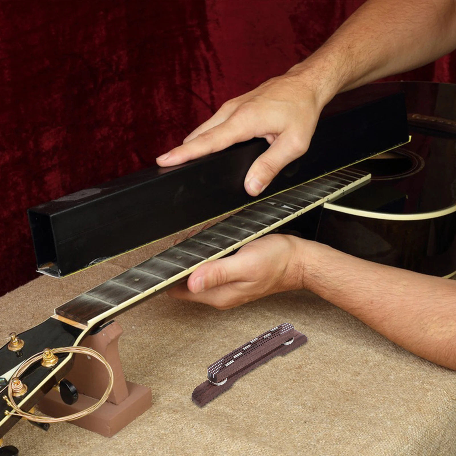 

Jazz Bridge Guitar Parts Classical Replacement Acoustic Wooden Archtop Exquisite