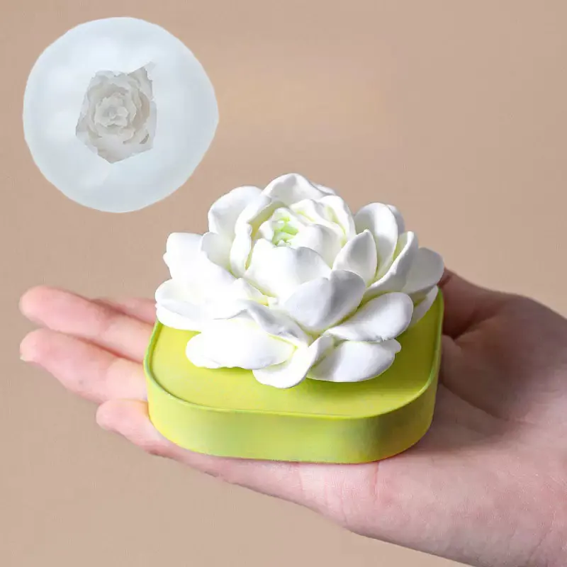 Jasmin Silikonform handgemachte Seife Aromatherapie Kerzenform DIY Automobil Luftausgang Gips Dekoration