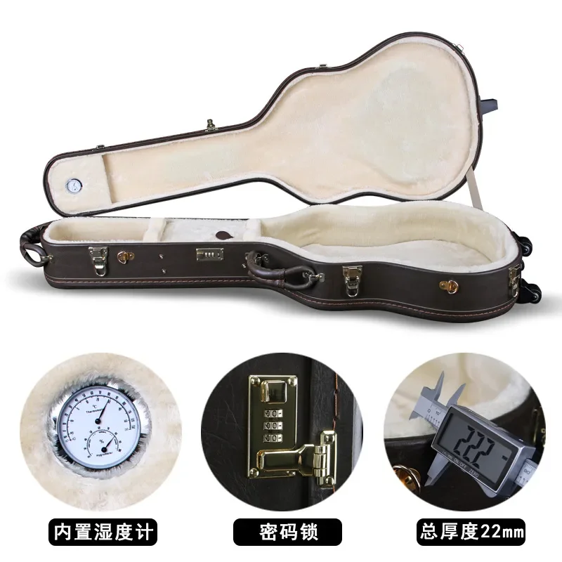 Folk acoustic guitar case 40 inch 41 inch waterproof and moisture-proof guitar case can be single shoulder with wheels.