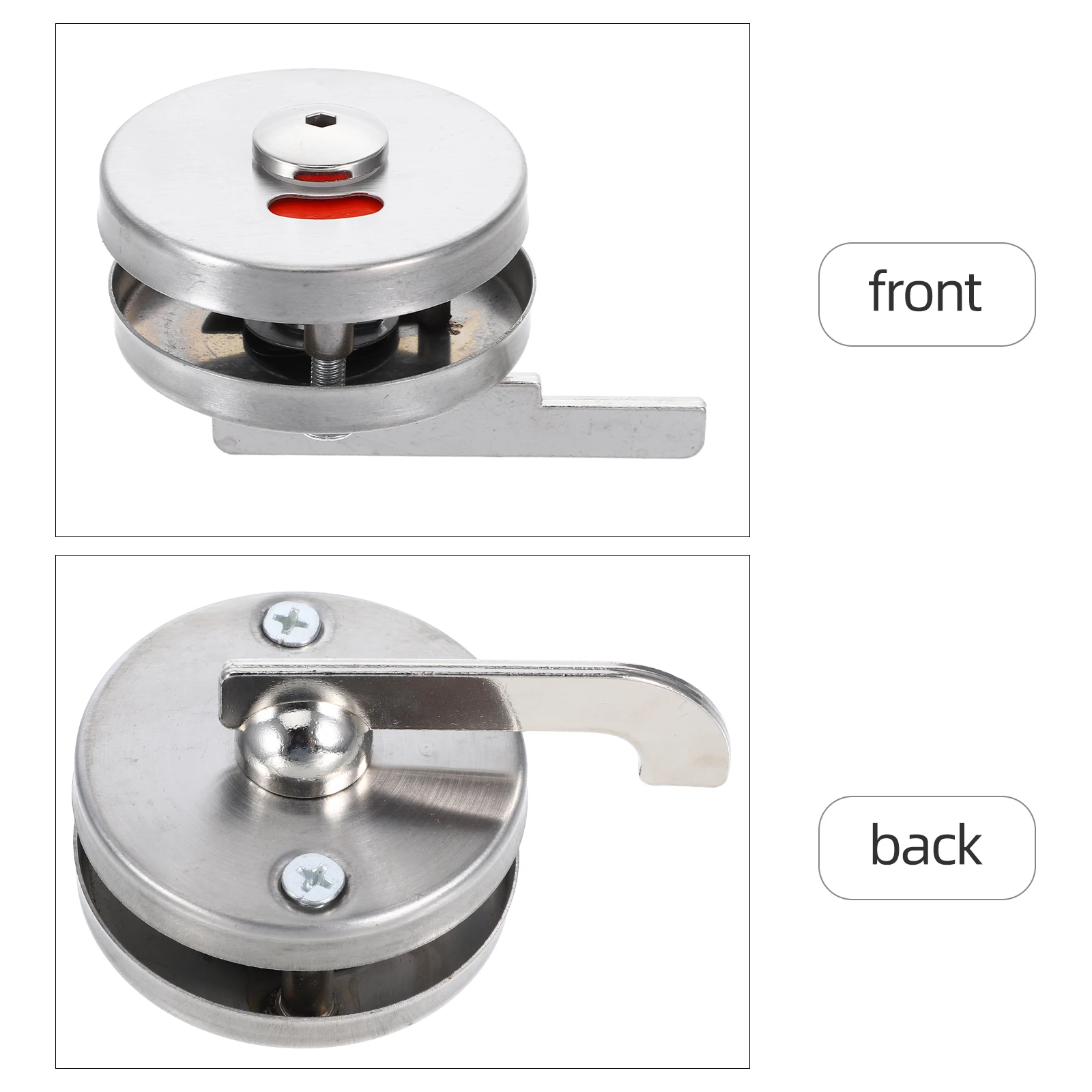 Stainless Steel Indicator Lock Brushed Finish Privacy Lock for Bathroom Door Occupied Vacant Sign Commercial Partition Door