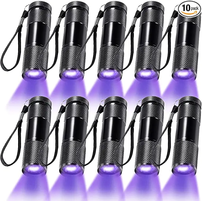 

Blacklight Flashlights UV Flashlight 395nm Black Light Flashlight Mini Pet Urine Detector Light for Dog/Cat Dry Stains Bed Bug